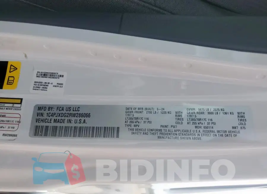1C4PJXDG2RW286066 Photo# 13