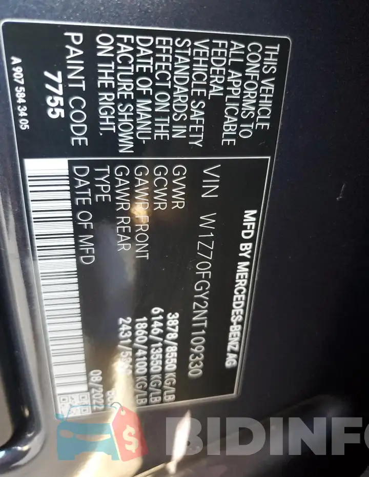 W1Z70FGY2NT109330 Photo# 14