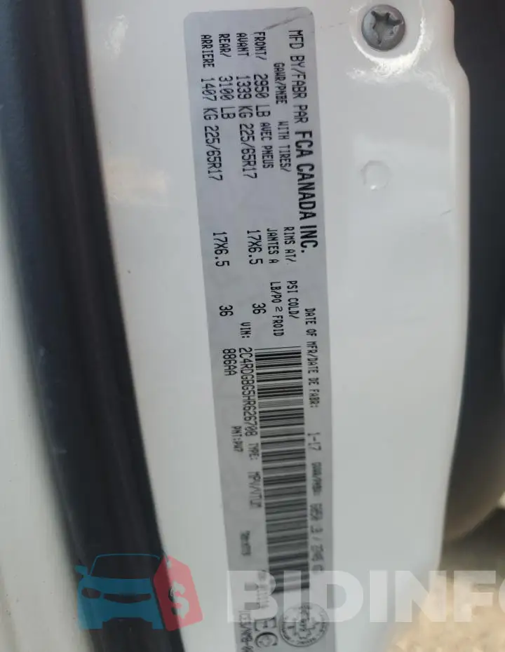 2C4RDGBG5HR626708 Photo# 14