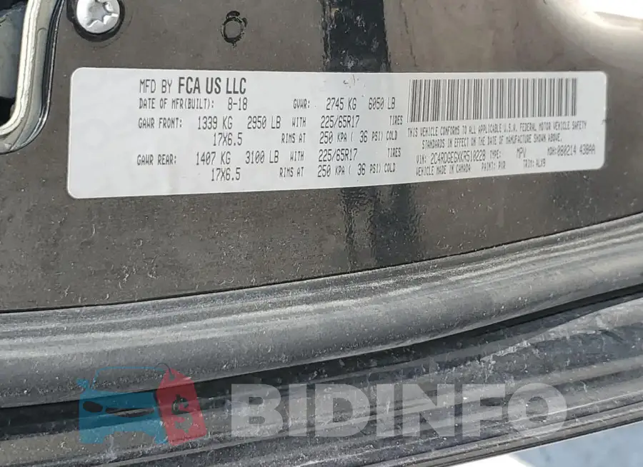 2C4RDGEGXKR510228 Photo# 14