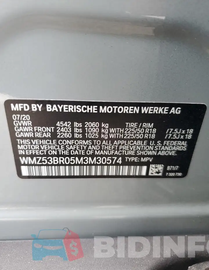 WMZ53BR05M3M30574 Photo# 12