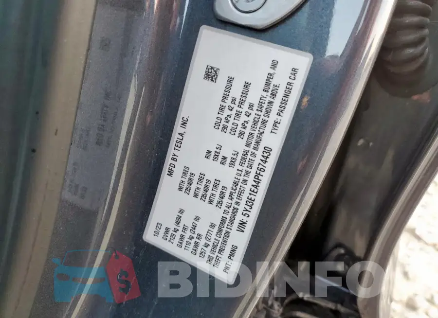 5YJ3E1EA4PF674430 Photo# 12