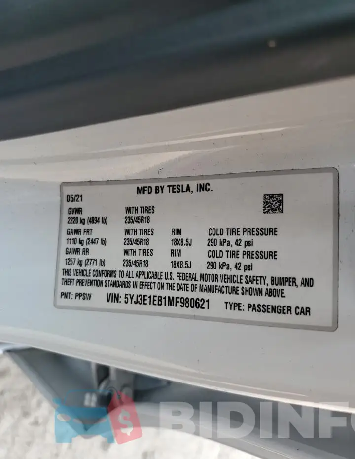 5YJ3E1EB1MF980621 Photo# 12