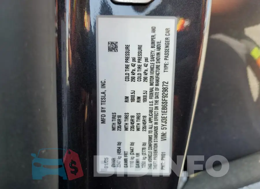 5YJ3E1EB6SF929872 Photo# 12