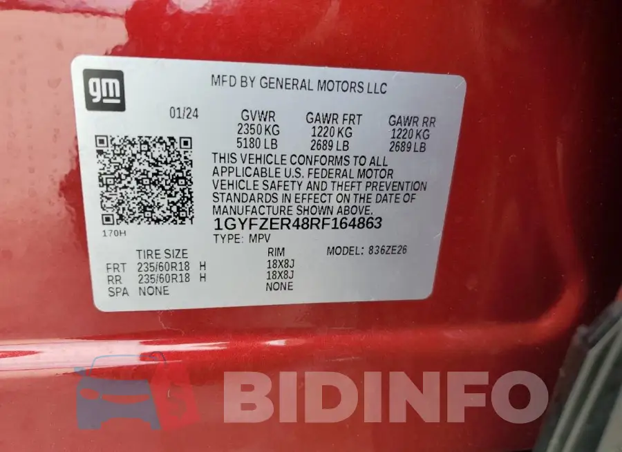 1GYFZER48RF164863 Photo# 13