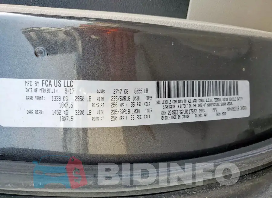 2C4RC1FG7JR117607 Photo# 13