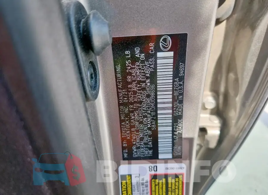 58AFZ1B13MU098696 Photo# 12