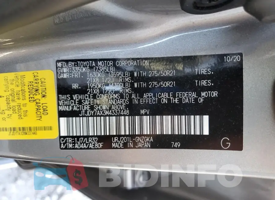 JTJDY7AX3M4337448 Photo# 13