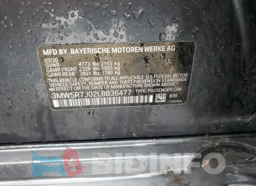 3MW5R7J02L8B36477 Photo# 12