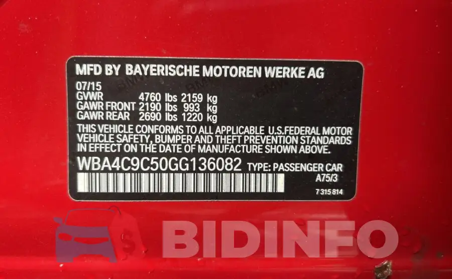 WBA4C9C50GG136082 Photo# 10