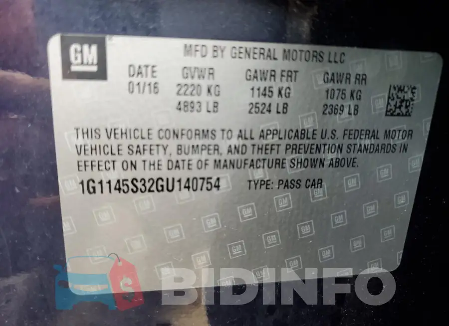 1G1145S32GU140754 Photo# 12