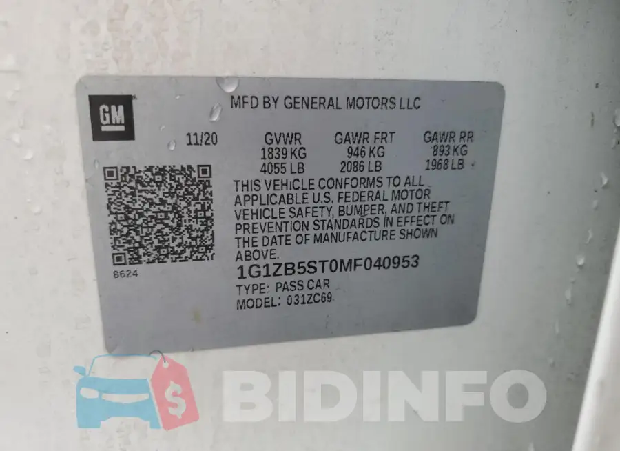 1G1ZB5ST0MF040953 Photo# 12