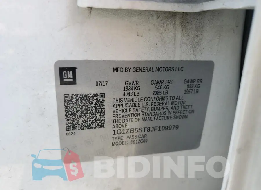 1G1ZB5ST8JF109979 Photo# 12