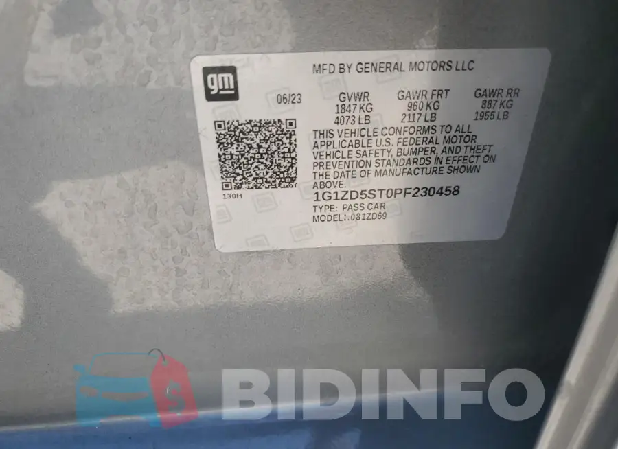 1G1ZD5ST0PF230458 Photo# 13