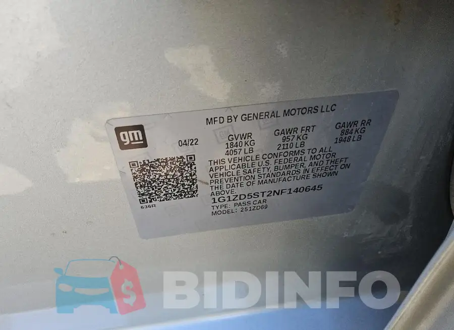 1G1ZD5ST2NF140645 Photo# 12