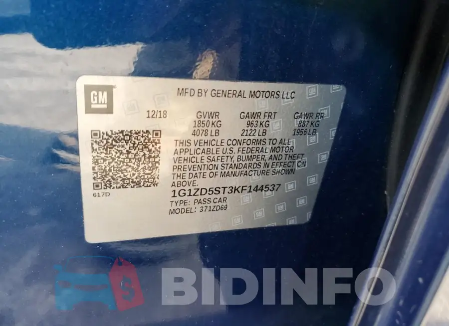 1G1ZD5ST3KF144537 Photo# 12