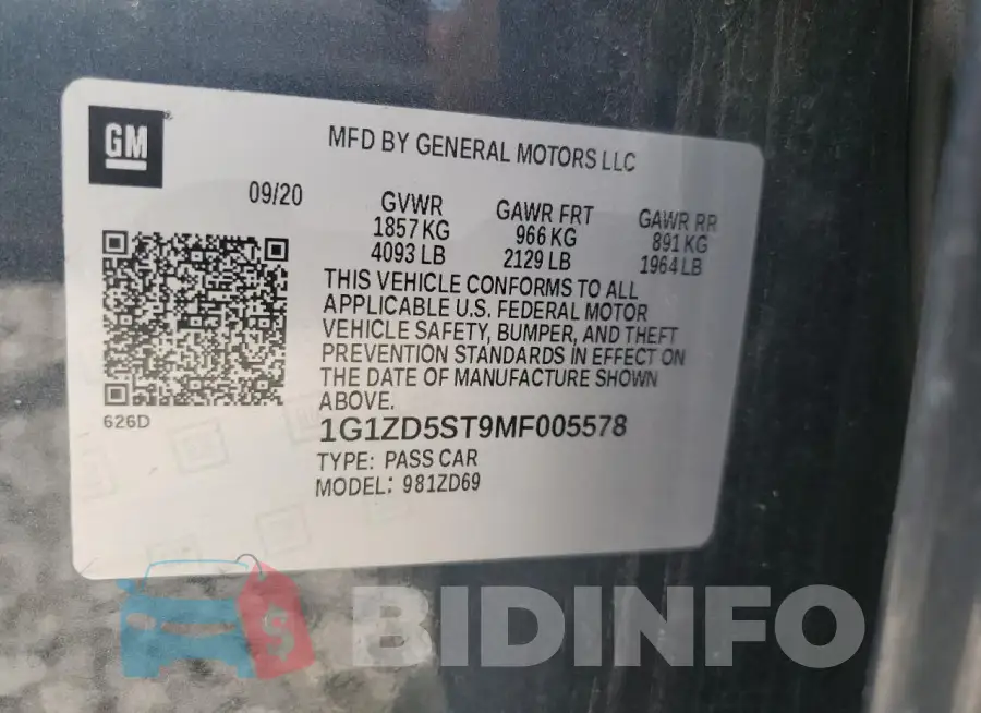 1G1ZD5ST9MF005578 Photo# 12