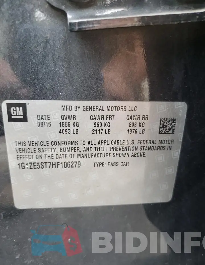 1G1ZE5ST7HF106279 Photo# 12