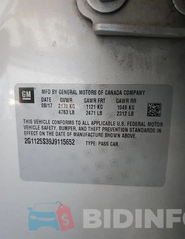 2G1125S39J9115652 Photo# 12