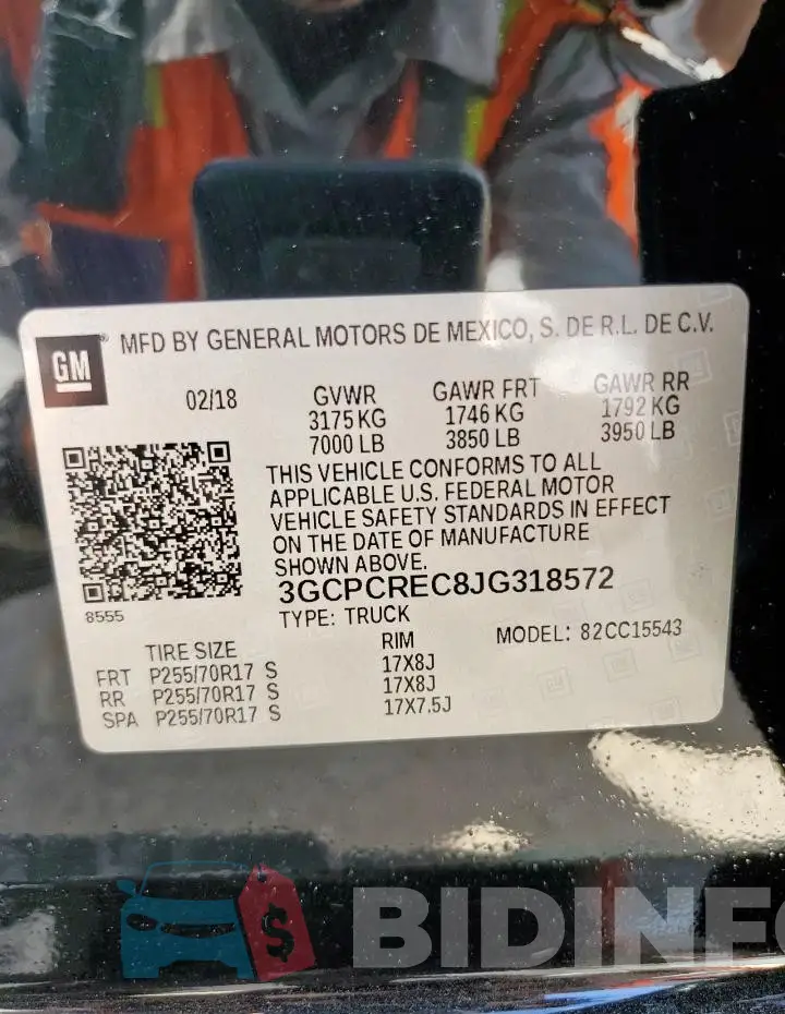3GCPCREC8JG318572 Photo# 12