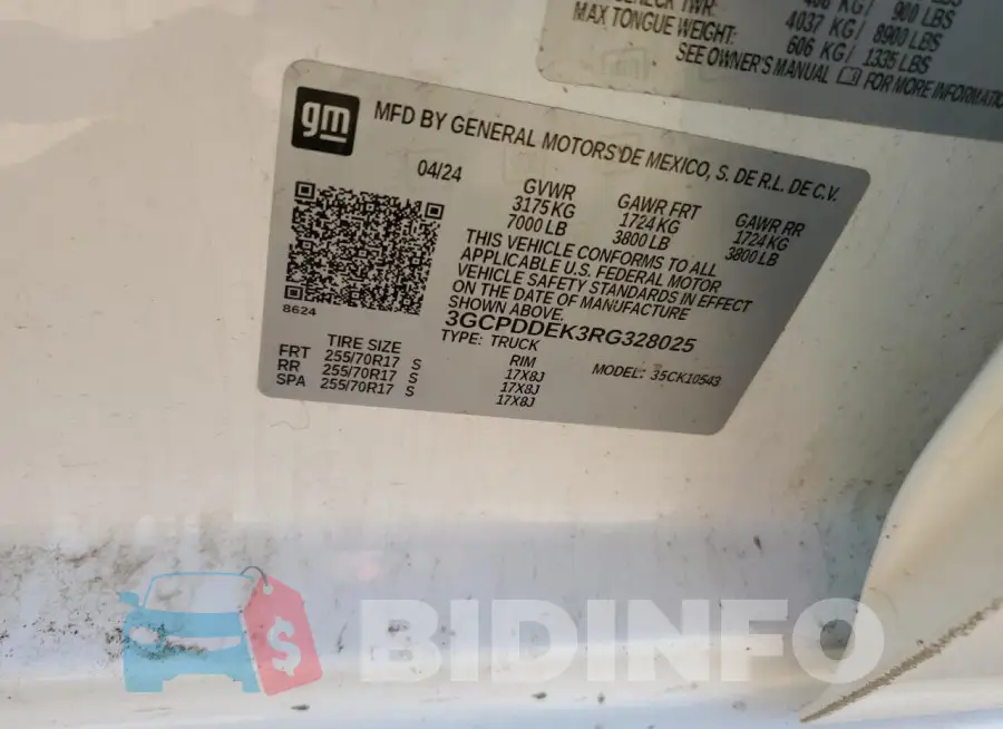 3GCPDDEK3RG328025 Photo# 12