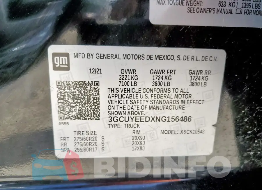 3GCUYEEDXNG156486 Photo# 12