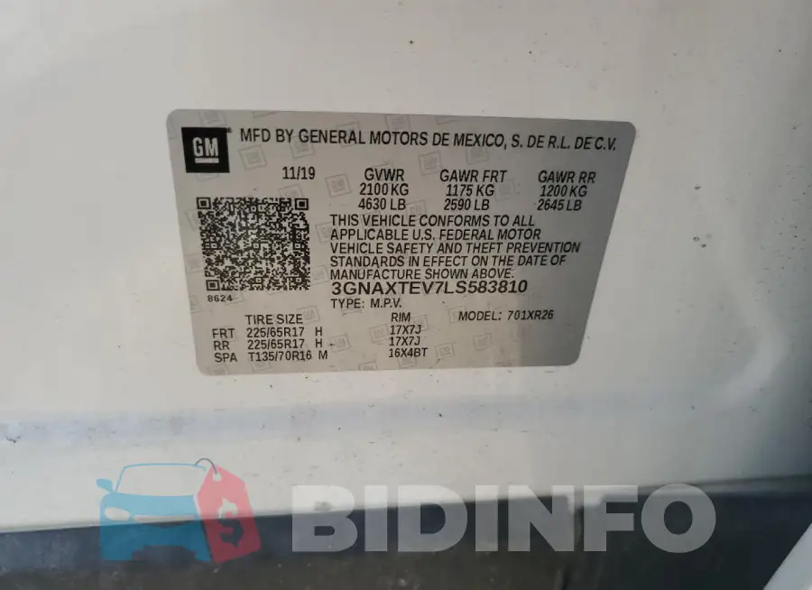 3GNAXTEV7LS583810 Photo# 13