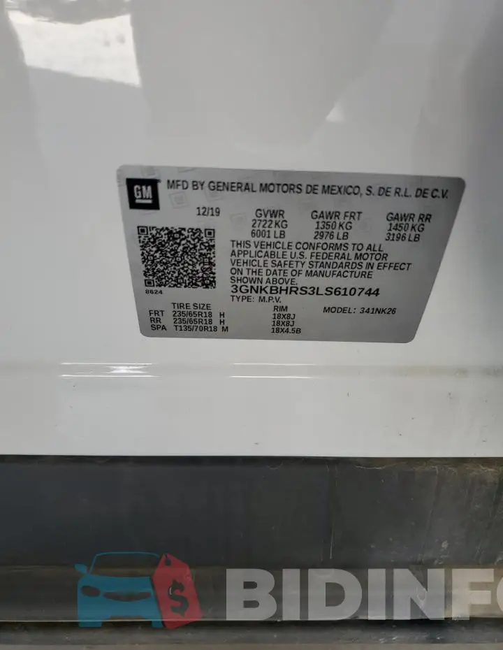 3GNKBHRS3LS610744 Photo# 13