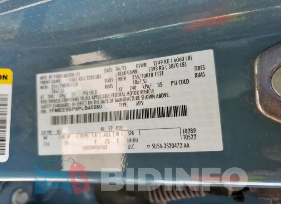 1FMEE5BP8PLB45080 Photo# 14