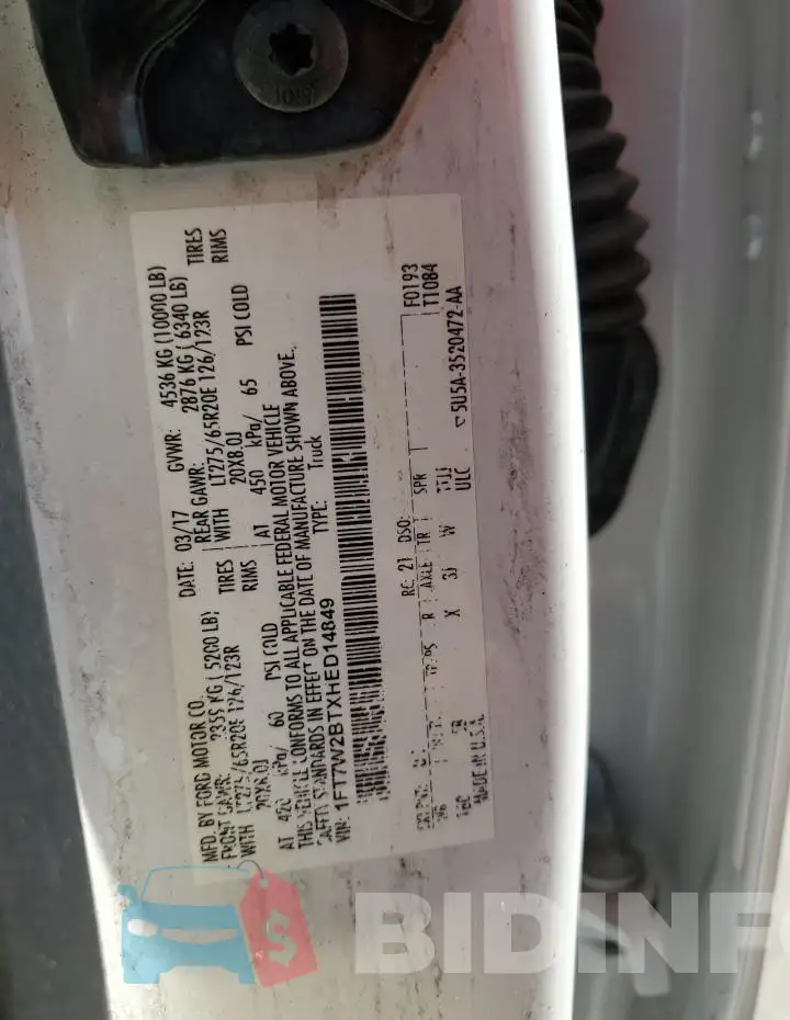 1FT7W2BTXHED14849 Photo# 12