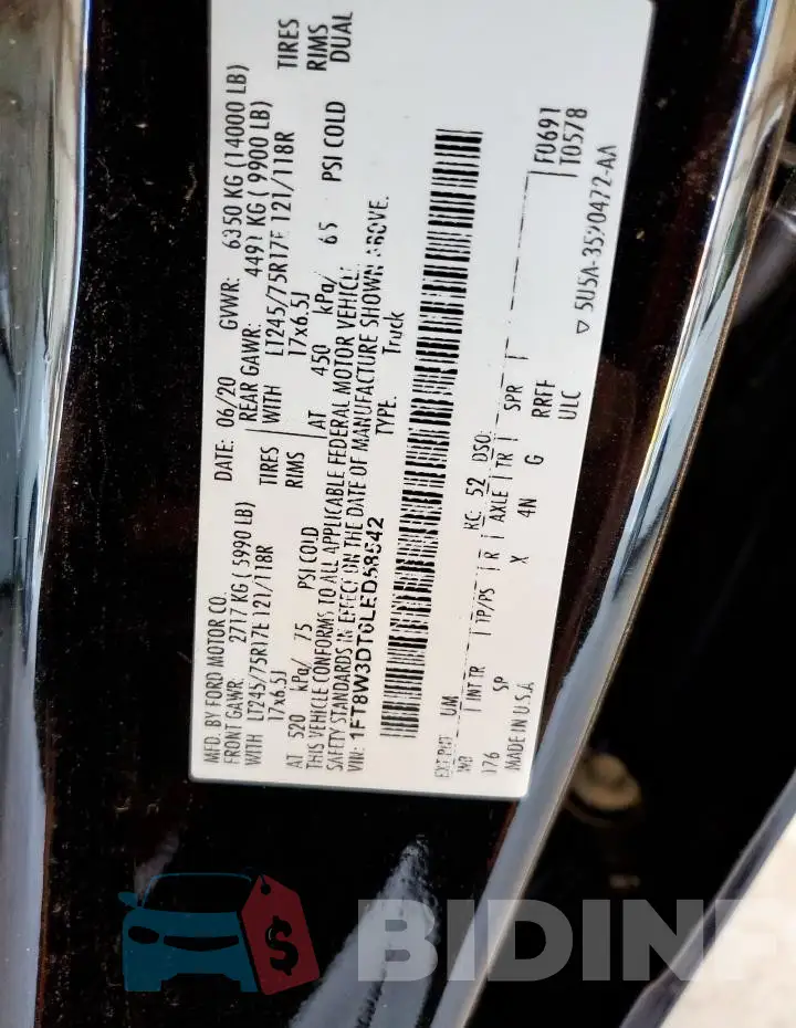 1FT8W3DT6LED58542 Photo# 12