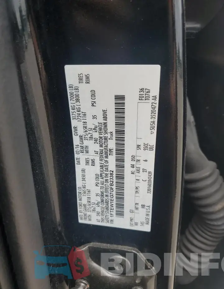 1FTEW1EG7GFB23382 Photo# 12