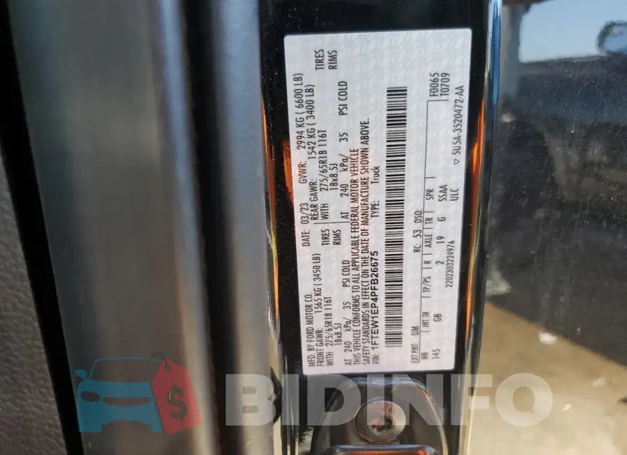 1FTEW1EP4PFB26675 Photo# 12