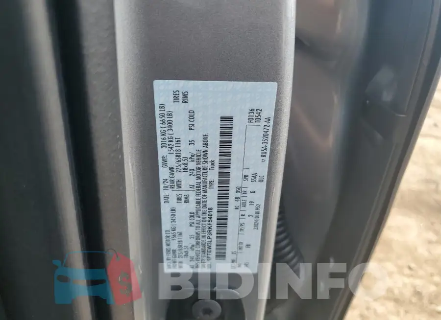 1FTEW3LP3RKF54018 Photo# 12