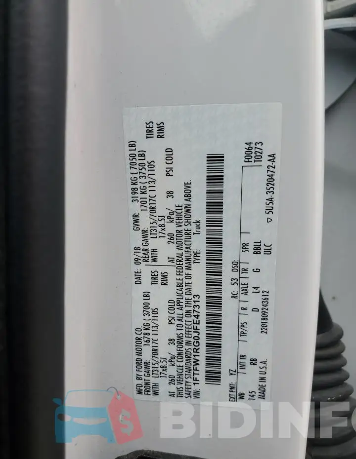 1FTFW1RG0JFE47313 Photo# 12