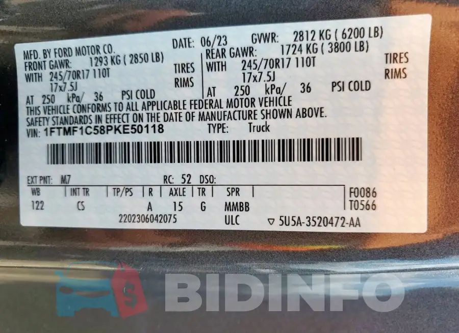1FTMF1C58PKE50118 Photo# 13