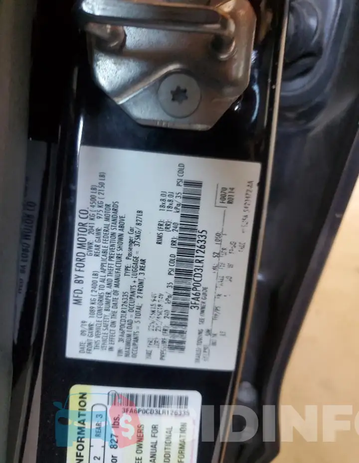 3FA6P0CD3LR126335 Photo# 13