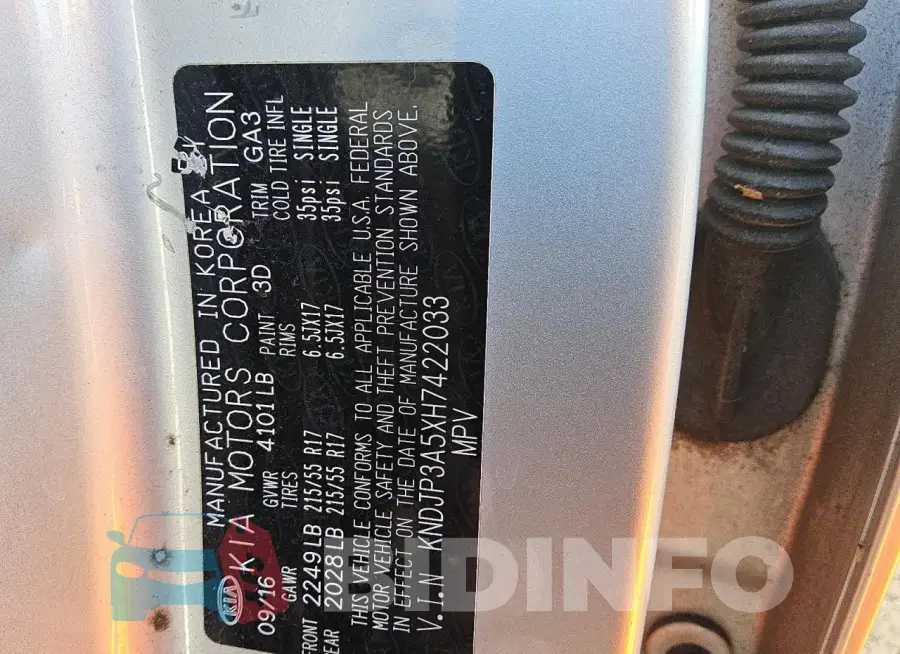 KNDJP3A5XH7422033 Photo# 13