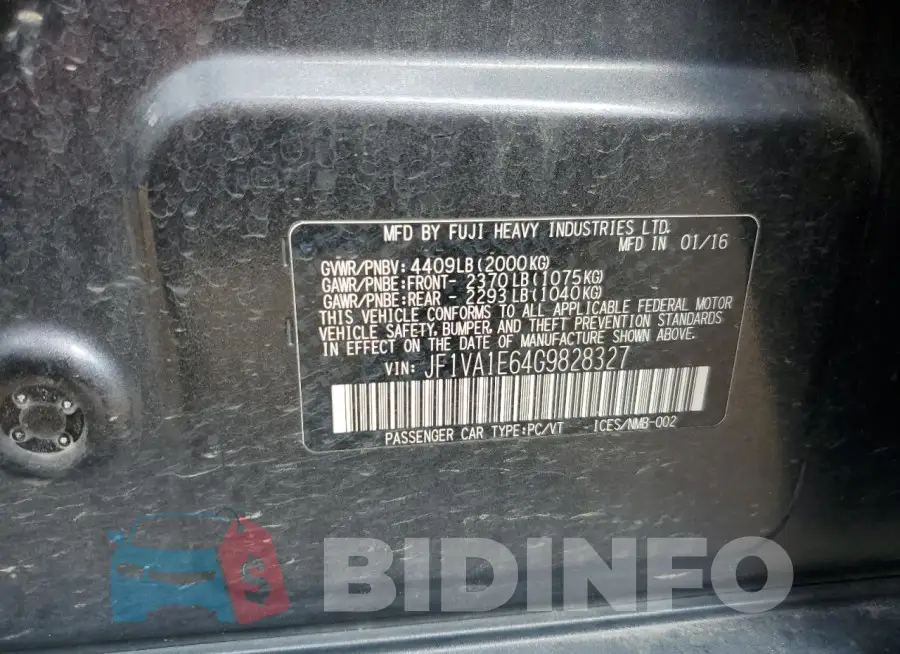 JF1VA1E64G9828327 Photo# 12