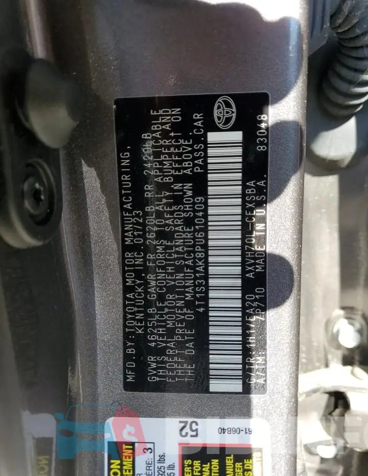4T1S31AK8PU610409 Photo# 12