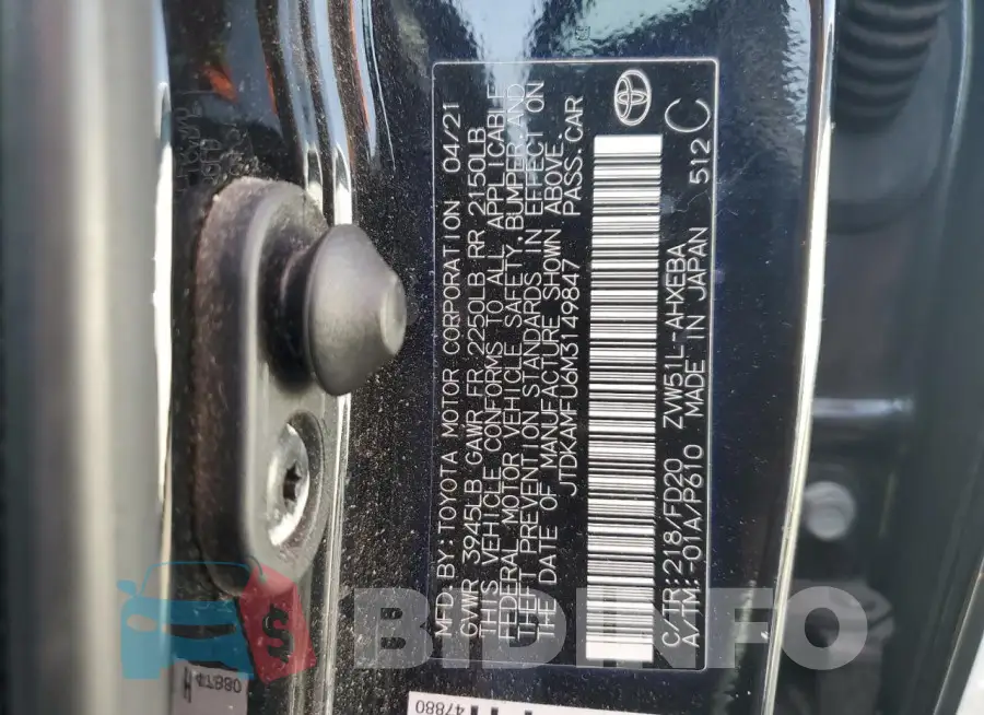 JTDKAMFU6M3149847 Photo# 12