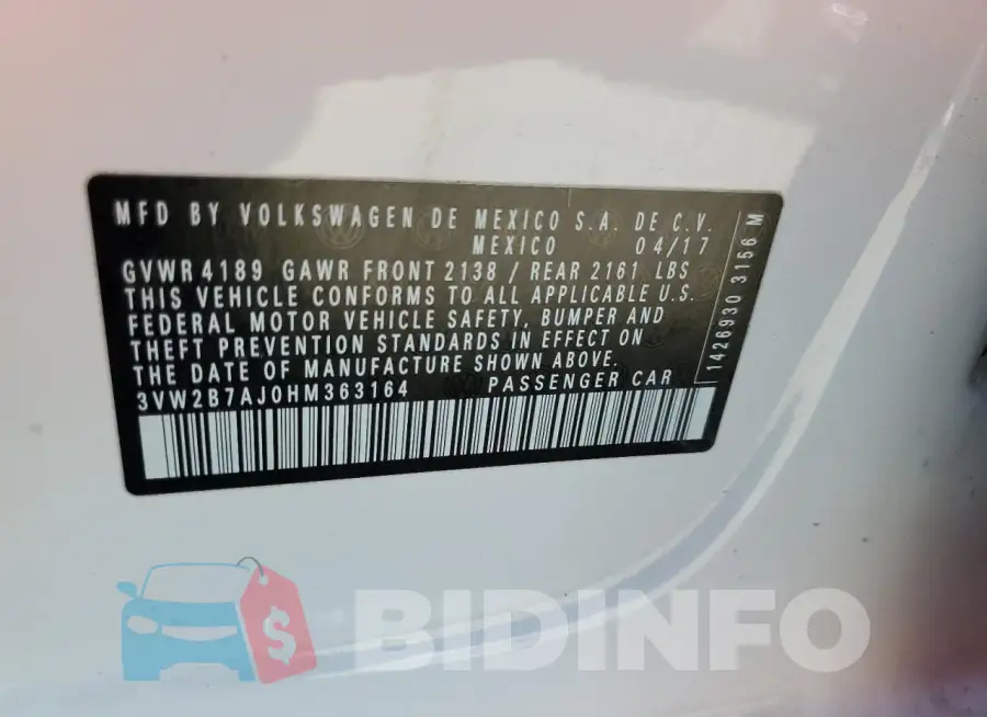 3VW2B7AJ0HM363164 Photo# 12