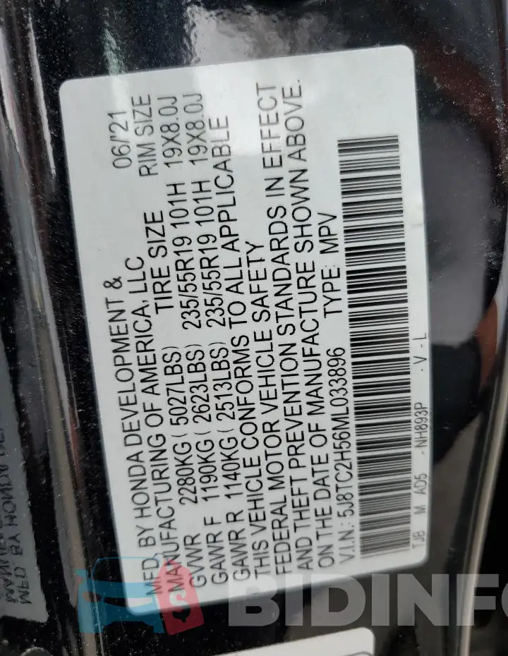 5J8TC2H56ML033896 Photo# 14