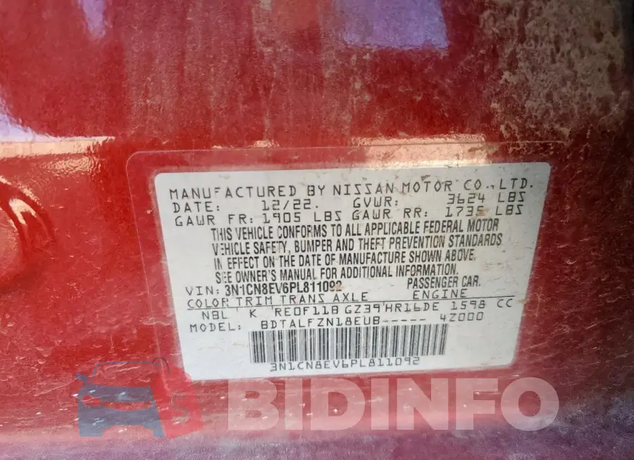 3N1CN8EV6PL811092 Photo# 12