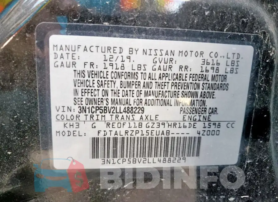 3N1CP5BV2LL488229 Photo# 13