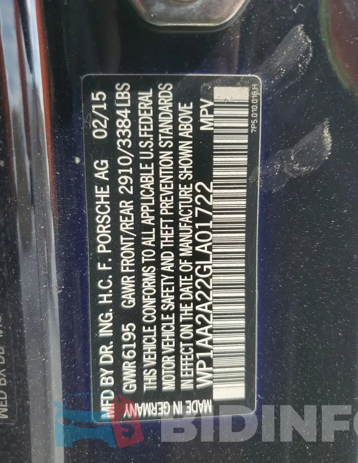 WP1AA2A22GLA01722 Photo# 13