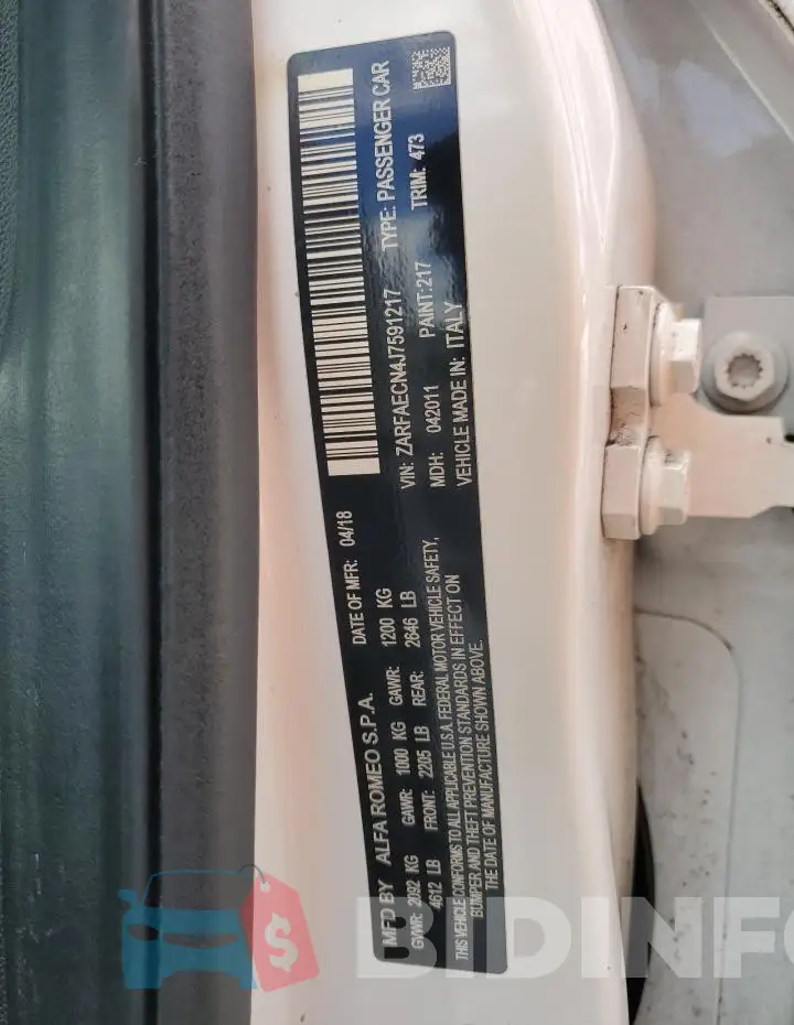ZARFAECN4J7591217 Photo# 12