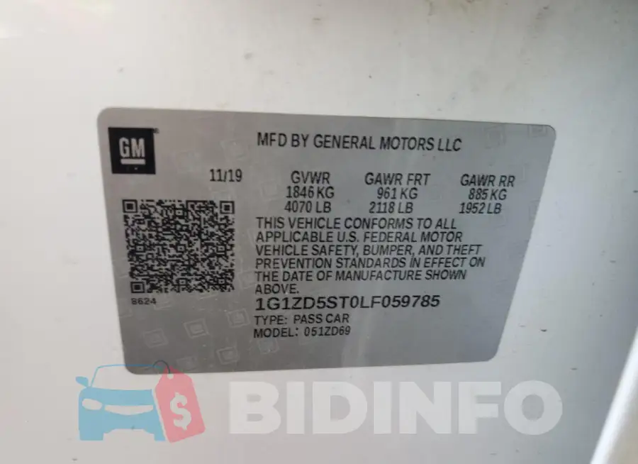 1G1ZD5ST0LF059785 Photo# 12