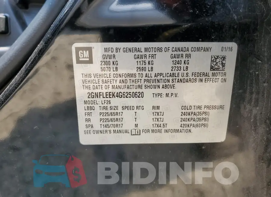 2GNFLEEK4G6250620 Photo# 13