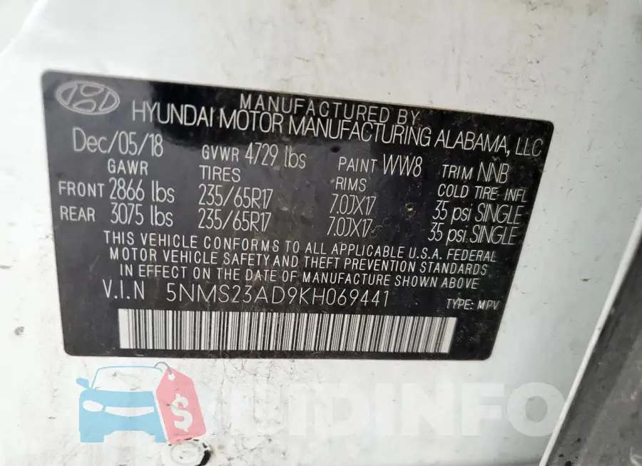5NMS23AD9KH069441 Photo# 13